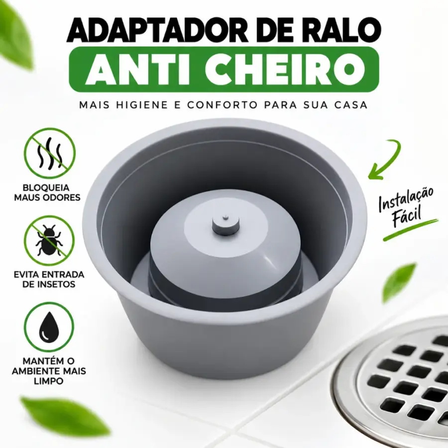 Adaptador de Ralo Antiodor de 10 cm