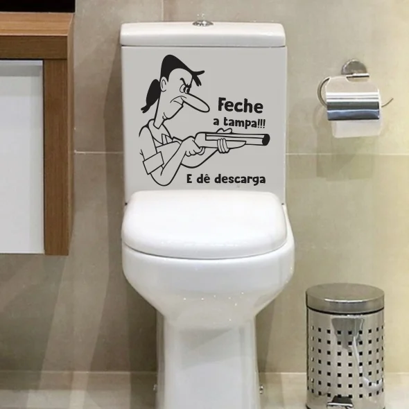 Adesivo Divertido para Tampa de Vaso