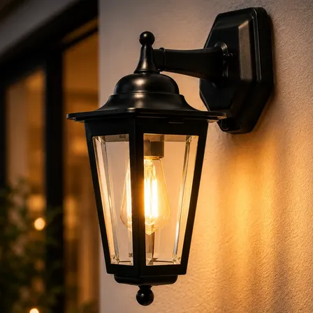 Arandela Colonial Sextavada Parede Externa Preta Zynlume 127/220v Preto