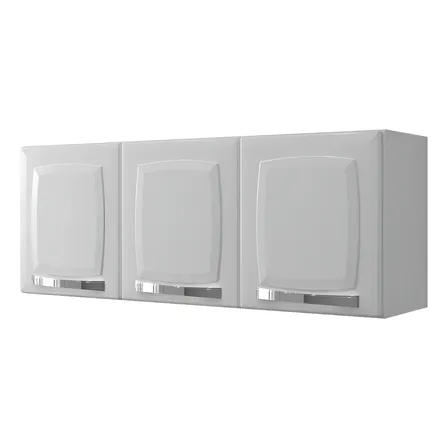 Armário Aéreo de Cozinha Branco Itatiaia 3 Portas Rose