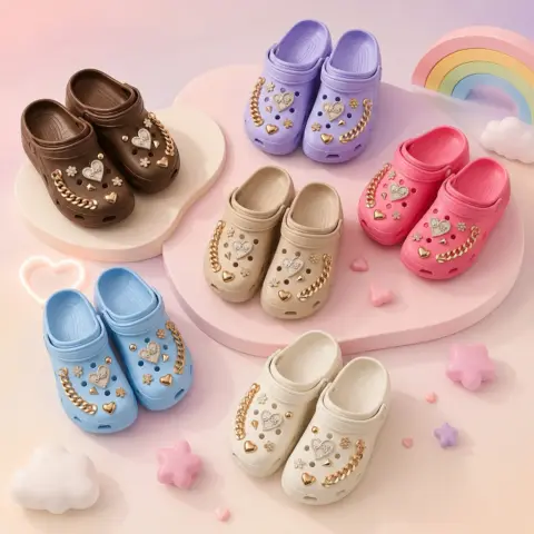 Babuche Nuvem com Bottons Decorativos