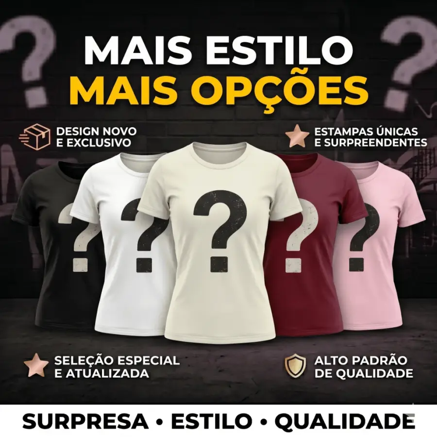 Camiseta Feminina Estampa Surpresa