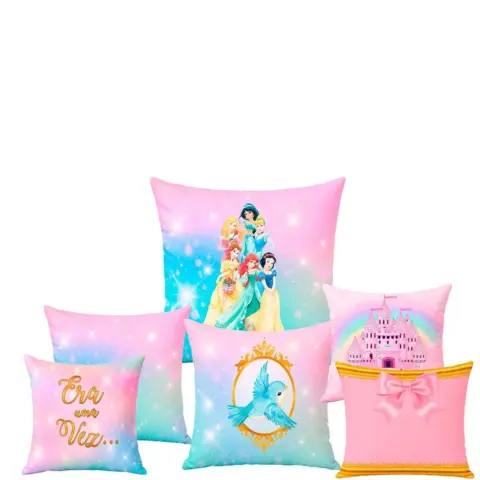 Capa de Almofada Princesas 42 x 42 cm