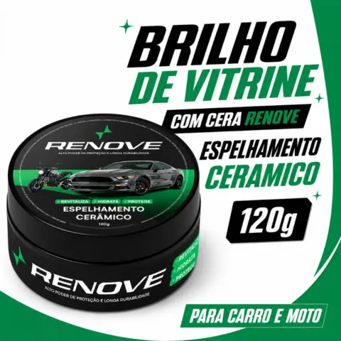 Cera de Carnaúba Automotiva Renove 120 g