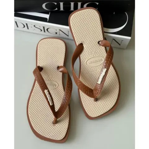 Chinelo Rasteira Antiderrapante Bicolor