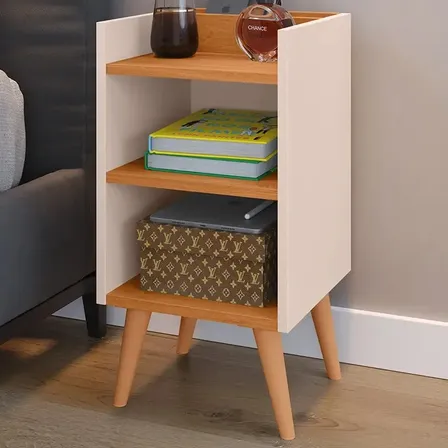 Criado-Mudo Compacto para Cama Box com Prateleira