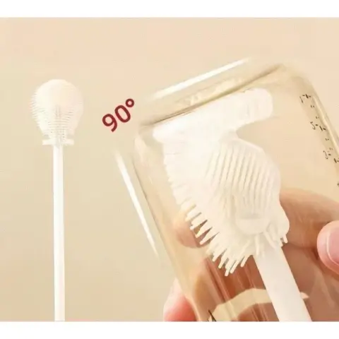Escova de Silicone para Mamadeira e Garrafa