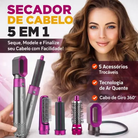 Escova Secadora 5 em 1