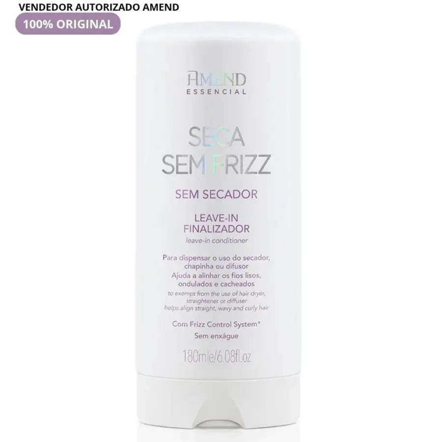 Finalizador Amend Seca Sem Frizz 180 ml