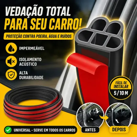 Fita de Vedação Anti-Ruído para Porta do Carro