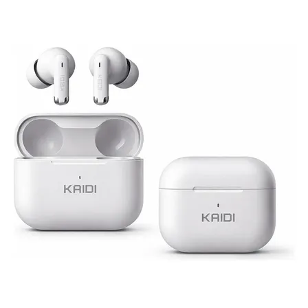 Fone Bluetooth 5.4 Sem Fio Tws Kaidi Kd780 Graves Potentes Branco