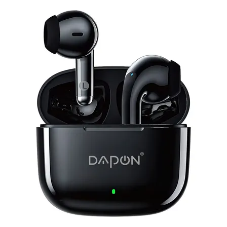 Fone de Ouvido Bluetooth TWS Dapon F25 Touch Sem Fio com Microfone Cor Preto
