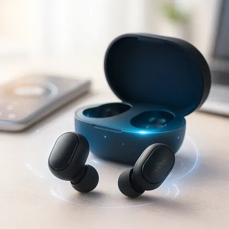 Fone de Ouvido Davely D981 TWS Sem Fio Bluetooth 5.0 In-Ear Preto com Estojo de Carregamento para Android e iPhone