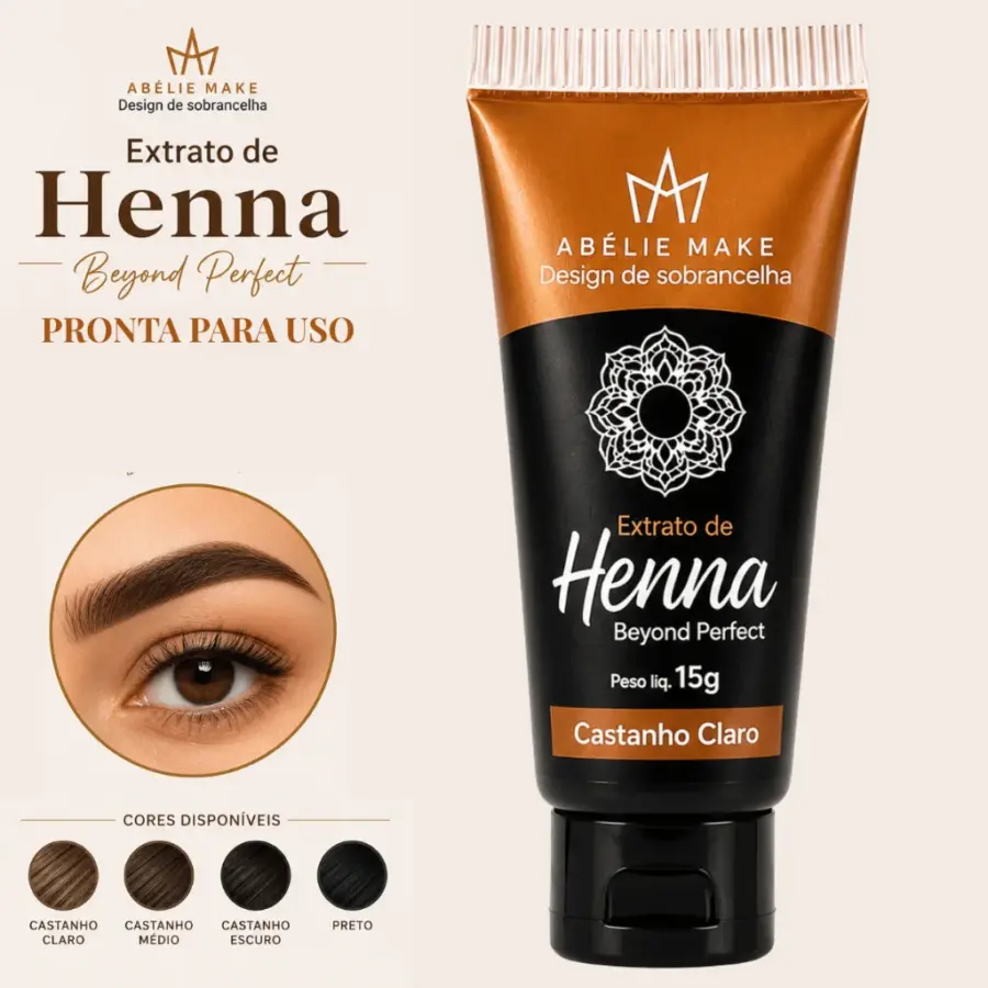 Henna para Sobrancelha Castanho Claro 15 g