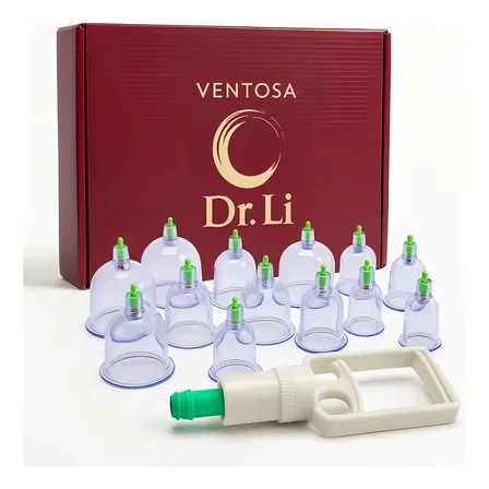 Kit 12 Ventosas Massagem Ventosaterapia Bomba Dr. Li