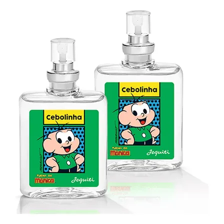 Kit 2 Colônias Cebolinha Jequiti Turma da Mônica 25 ml Cada Miniaturas em Frascos Plásticos com Spray Perfil Fougère Refrescante Notas Bergamota Limão e Madeira