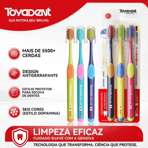 Kit 3 Escovas de Dente Toyadent Ultra Soft