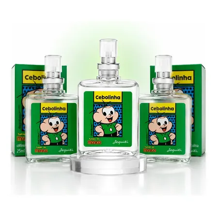 Kit 3 Perfumes Cebolinha Jequiti 25ml Infantil Turma da Mônica Colônia Masculina Kit Presente Original