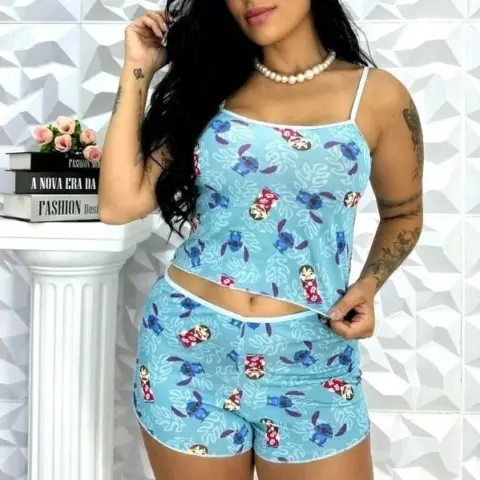 Kit Babydoll de Short e Blusinha