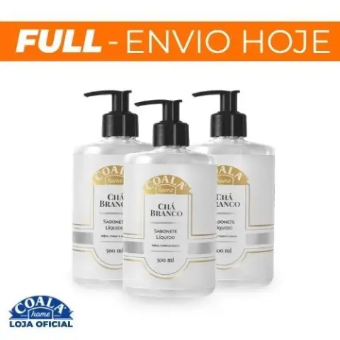 Kit Coala 3 Sabonetes Líquidos Chá Branco