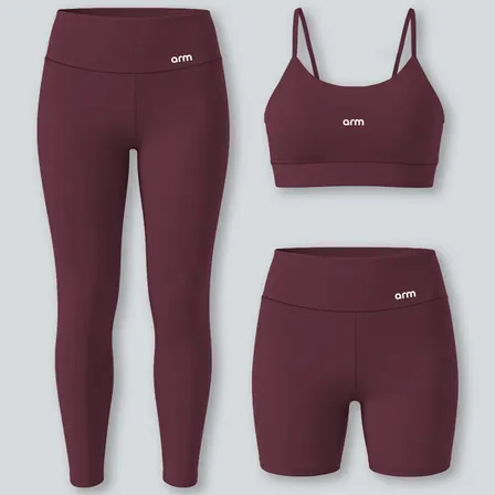 Kit Conjunto Feminino Fitness: Top de Alça + Legging + Short