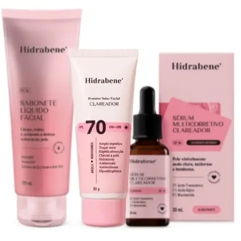 Kit Hidrabene Clareador Facial