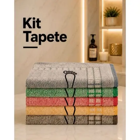 Kit Tapetes de Banheiro Atoalhados 45 x 70 cm