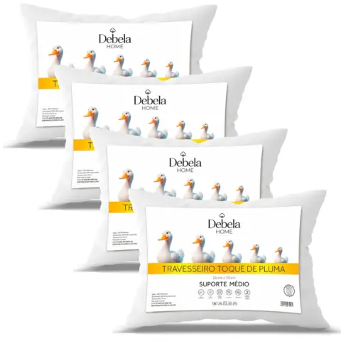 Kit Travesseiros Pluma de Ganso 50 x 70 cm
