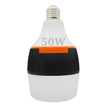 Lâmpada de Emergência 50w Led Recarregável Inteligente Branco 127/220v