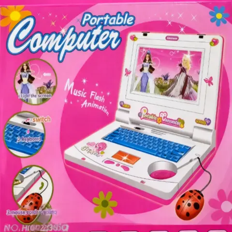 Laptop Infantil Musical Rosa
