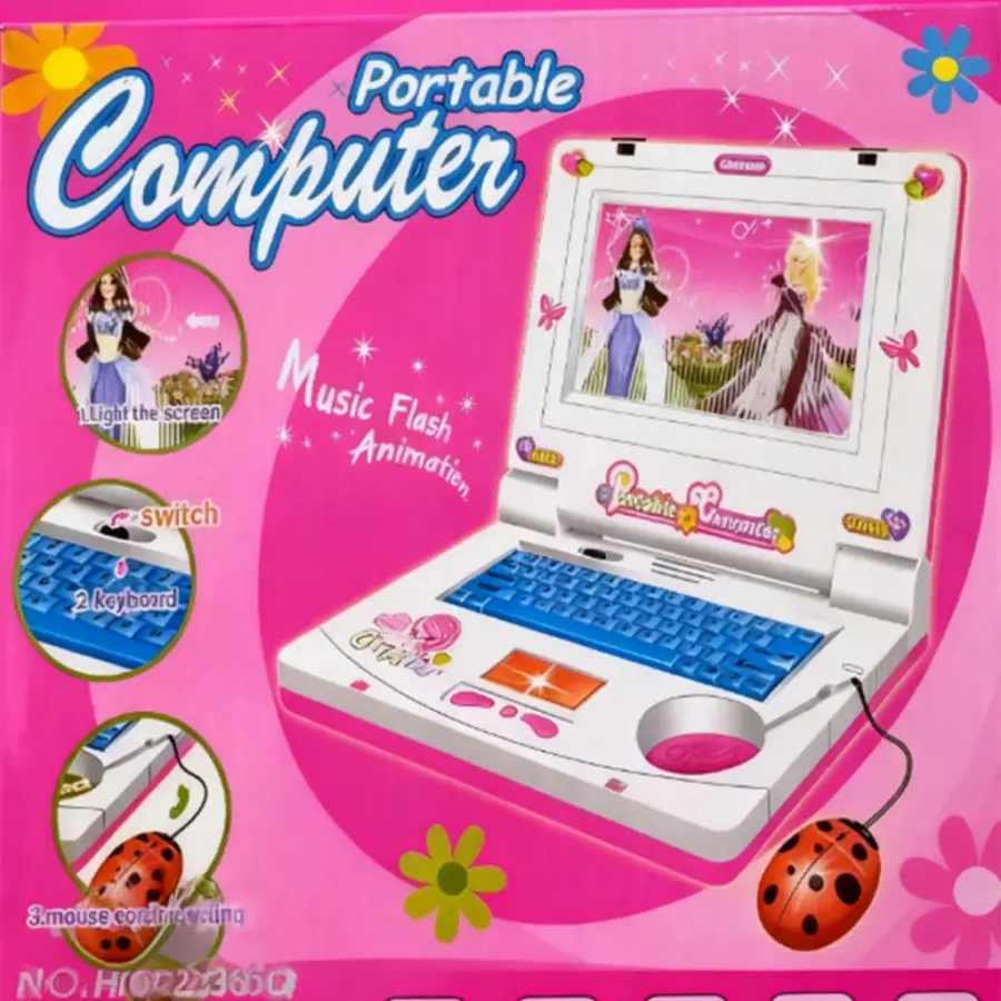 Laptop Infantil Musical Rosa