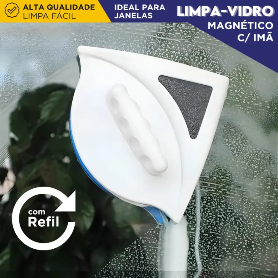 Limpador de Vidro Magnético Dupla Face