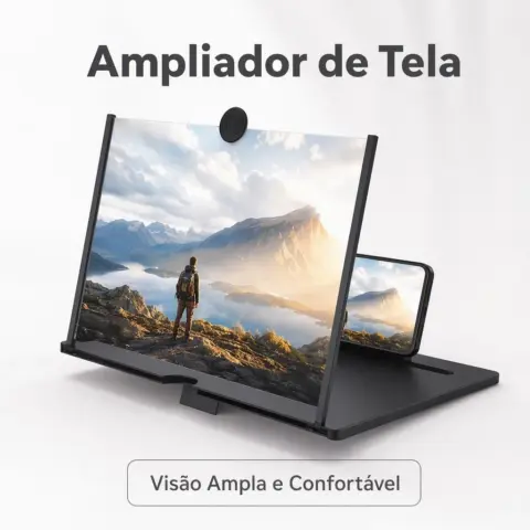 Lupa Amplificadora de Tela de Celular 3D