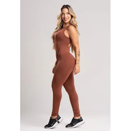 Macacão Longo Feminino Suplex Fitness Academia E Ginastica