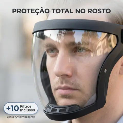 Máscara de Proteção Facial Transparente