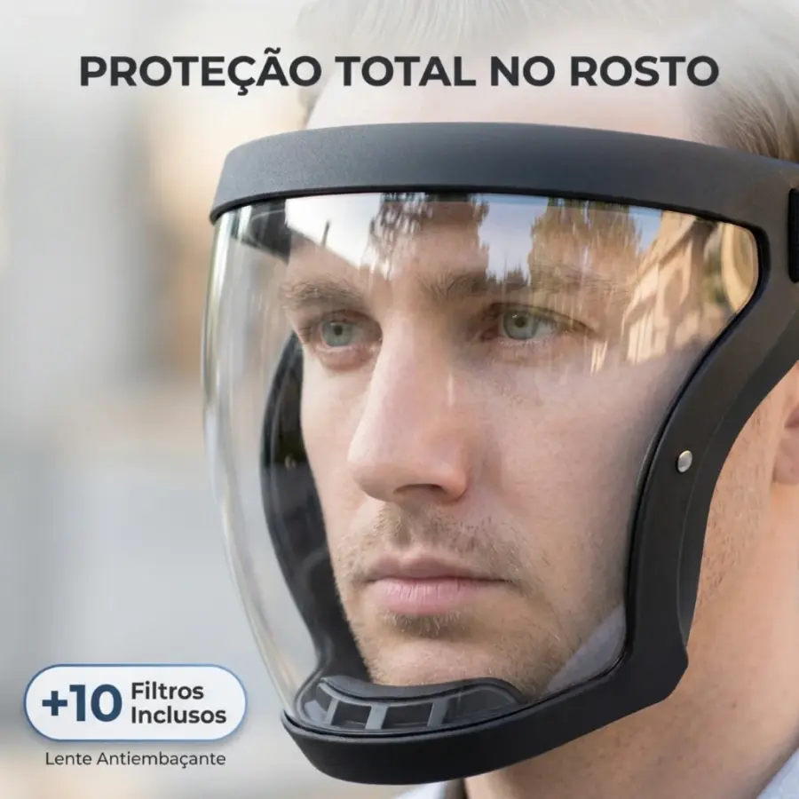 Máscara de Proteção Facial Transparente