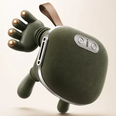 Massageador Elétrico Pescoço Ombros Mãozinha 3d Aquecimento Verde 127/220v