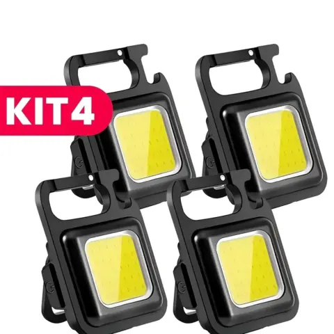 Mini Lanterna LED Recarregável de Chaveiro