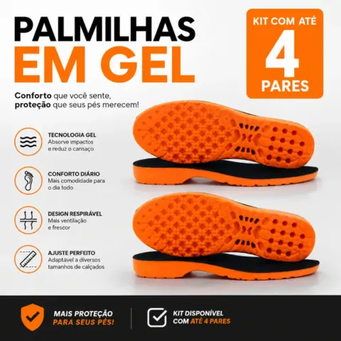 Palmilha Ortopédica em Gel