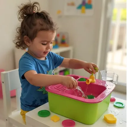 Pia de Cozinha Sai Agua Infantil Acqua Brink 22 Acessórios Verde/rosa