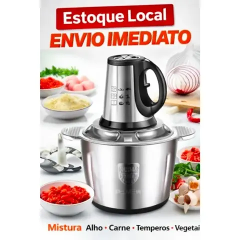Picador Elétrico de Alimentos de 2 L ou 3 L
