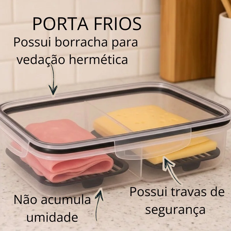Porta-Frios Duplo com Fundo Removível