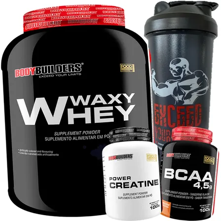 Proteína Bodybuilders Whey Concentrado em pó sabor Baunilha x 2kg 4 un