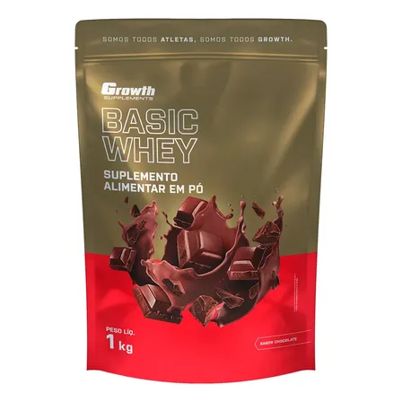 Proteína Growth Supplements Basic Whey em pó sabor Chocolate x 1kg