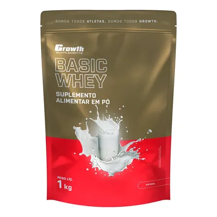 Proteína Growth Supplements Basic Whey em pó sabor Natural x 1kg