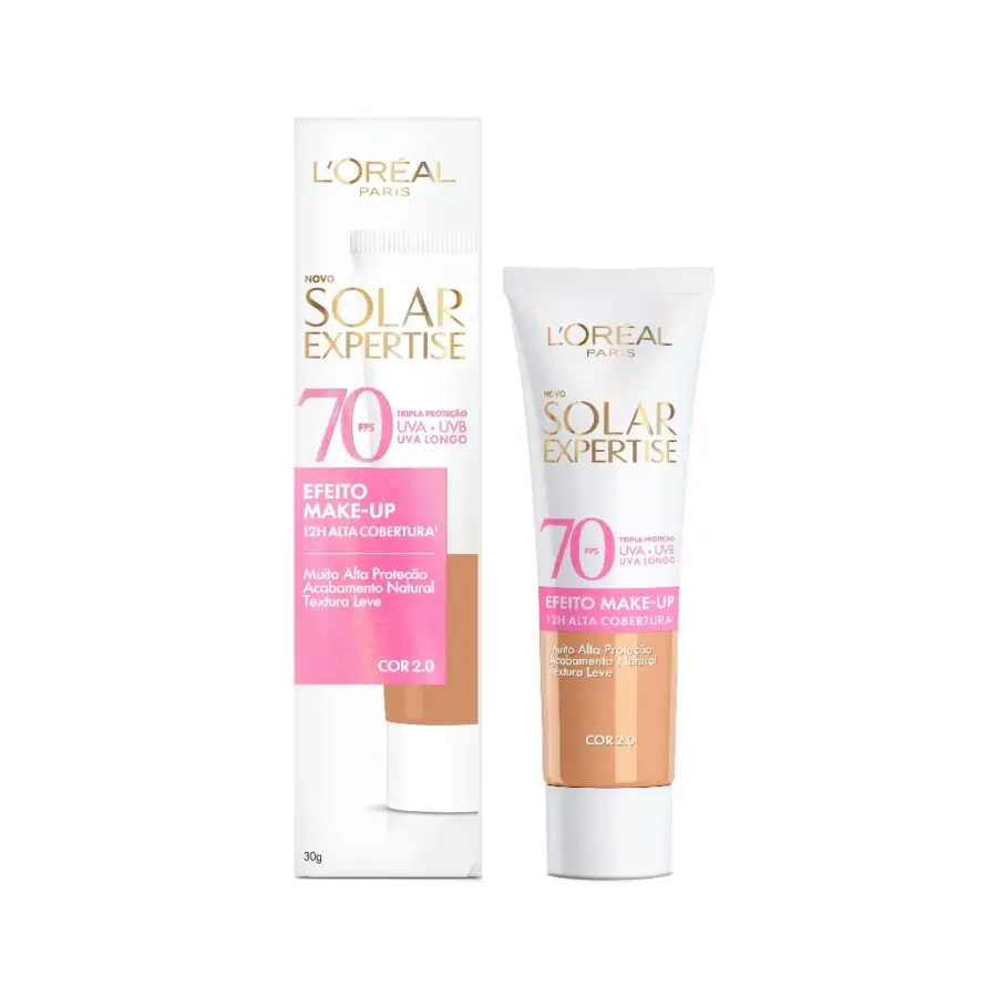 Protetor Solar L’Oréal Efeito Make-Up FPS 70