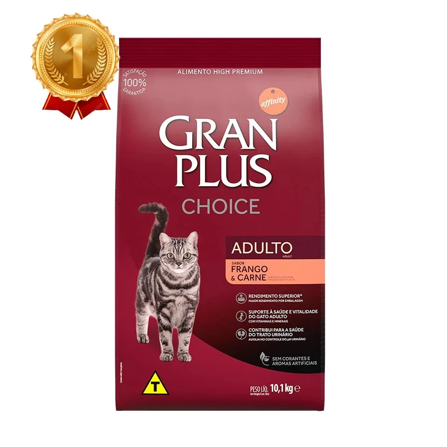 Ração GranPlus Choice Gatos Adultos 10,1 kg