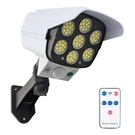Refletor Solar Rapidao Net 6200lm 77 LEDs Sensor Movimento