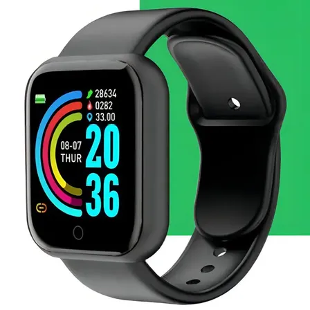Relógio Smart Digital Inteligente Masculino / Feminino Connect Ecom + Fone S/fio Cor da Pulseira Preto
