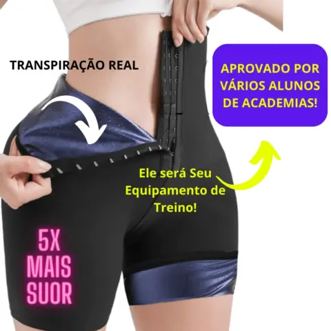 Short Sauna Modelador de Cintura Alta